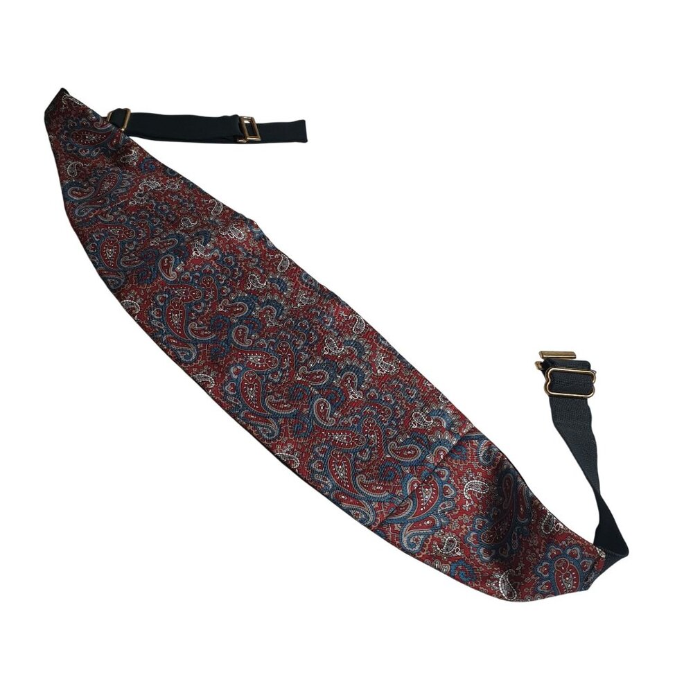 Men All Silk Paisley Cummerbund Adjustable Strap Waist 34 to 44 Inches Wedding